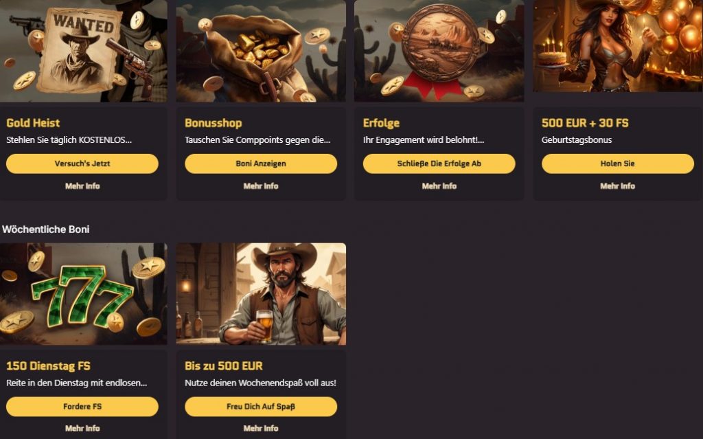 Wanted Win Online Casino Verfügbare Promotionen